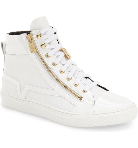 versace mens sneakers|versace zipped high top sneakers.